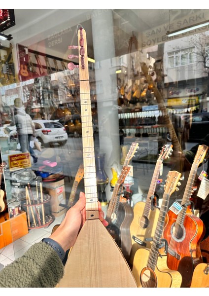 Kısa Sap Yarı Profesyonel Maun Bağlama Jak Girişli 40 Tekne