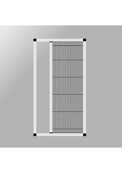 Yırtılmaz Çelik Plise Kapı Sineklik Tülü Beyaz 0-70 x 0-210 Ölçü Aralığında