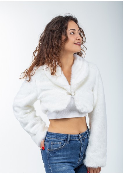 Broşlu Taşlı Kürk Abiye Etol Bolero fırsatları