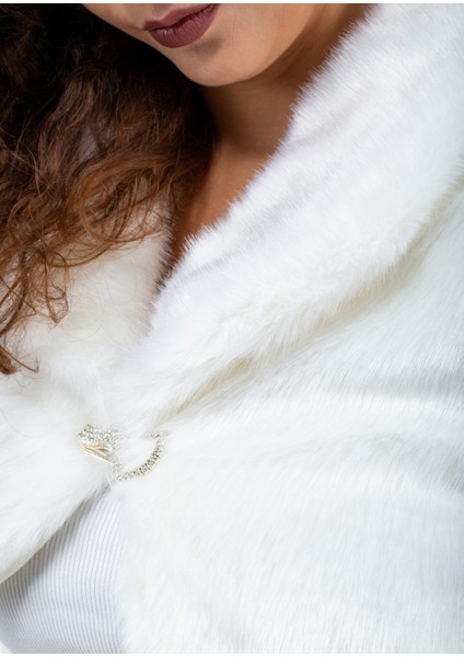 Broşlu Taşlı Kürk Abiye Etol Bolero indirimleri