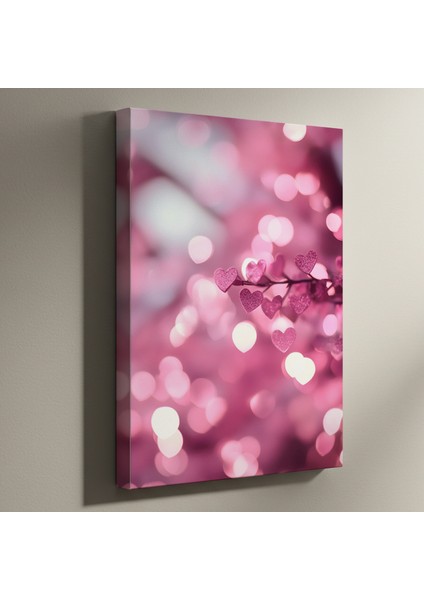 Pembe Kalpler Soyut Sanat Tablosu