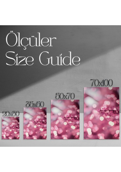 Pembe Kalpler Soyut Sanat Tablosu modelleri