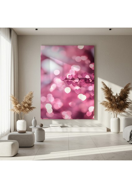 Pembe Kalpler Soyut Sanat Tablosu fırsatları