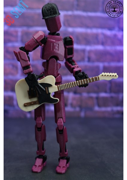 3D Dummy Figür | Hareketli, Pozlanabilir Koleksiyon Modeli | Gitar Çalan Versiyon modelleri