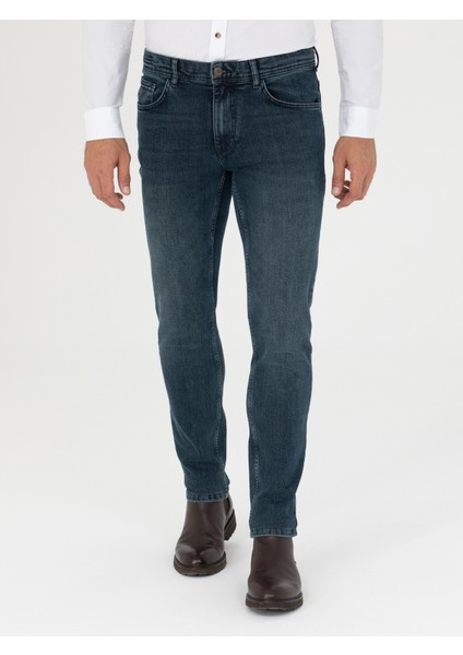 Erkek Koyu Mavi Slim Fit Jean Pantolon 50273532-DN0023 fiyatları