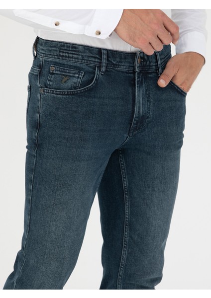 Erkek Koyu Mavi Slim Fit Jean Pantolon 50273532-DN0023 indirimleri