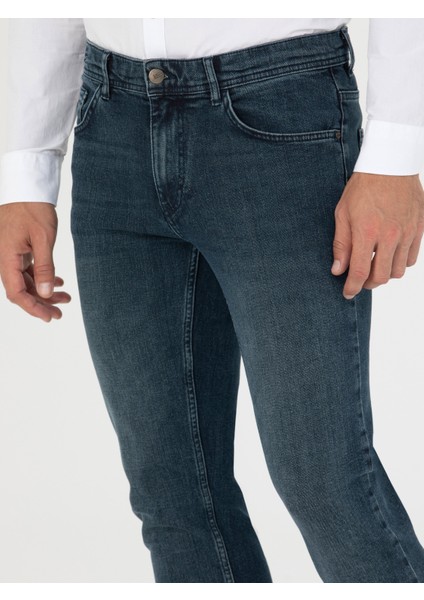 Erkek Koyu Mavi Slim Fit Jean Pantolon 50273532-DN0023