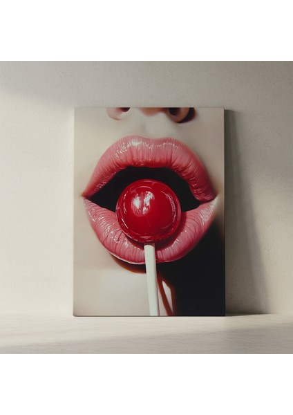 Hiperrealist Dudak ve Lolipop Tablosu fiyatları