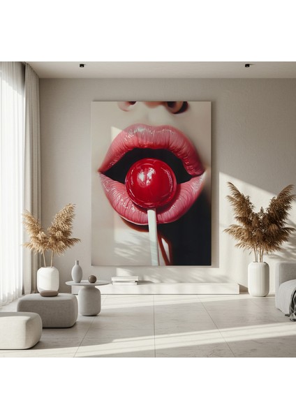 Hiperrealist Dudak ve Lolipop Tablosu fırsatları