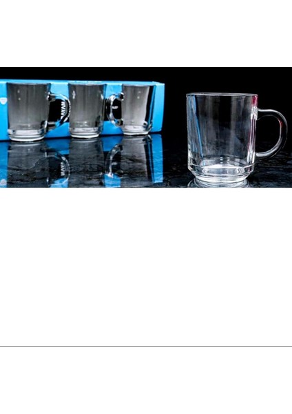 Ruby Kulplu 3'lü Bardak -70352