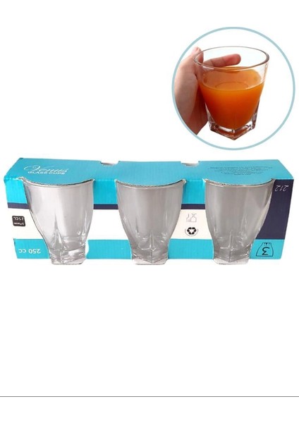 Venüs 3'lü Su Bardağı 250ML -212 fiyatları