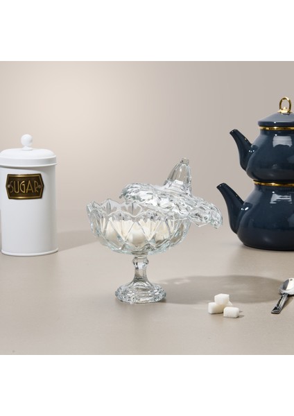 Şeffaf Turuncu Ayaklı Şekerlik, Şık ve Kullanışlı Ev Dekoru Seçeneği