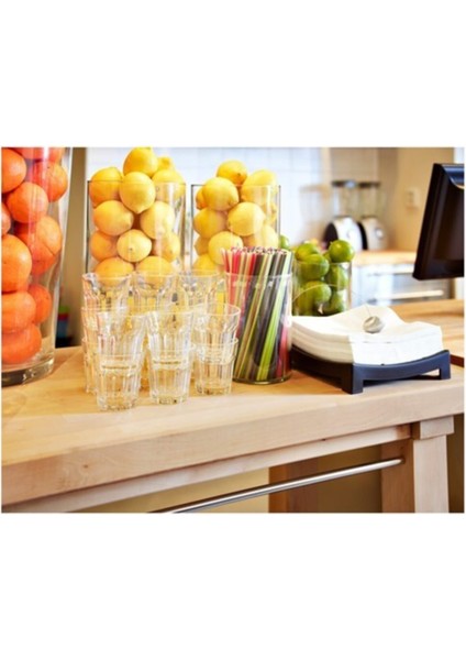 Şık Siyah Plastik Masa Üstü Peçetelik 22X22X5 cm modelleri