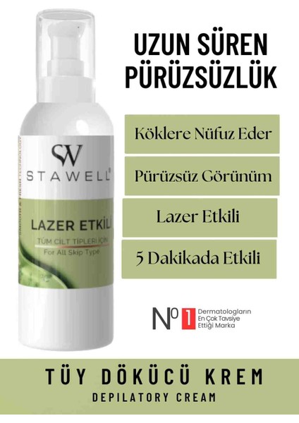 Lazer Etkili Tüy Dökücü ve Tüy Azaltıcı Epilasyon Krem 250 ml - Unisex