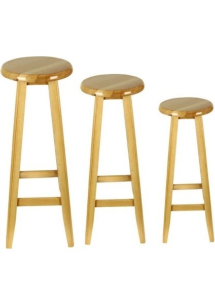 Yuvarlak Ahşap Tabure, Doğal Renk, 60 cm Yüksekliğinde Şık ve Kullanışlı Tasarım modelleri