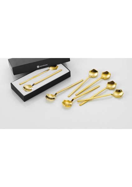 Renkli Titanium Çay Kaşık Seti 6'lı, Şık ve Dayanıklı Mutfak Gereçleri