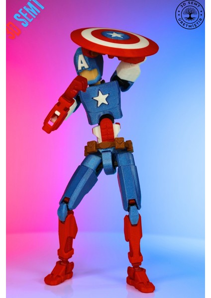3D Dummy Figür | Hareketli, Pozlanabilir Koleksiyon Modeli | Kaptan Amerika Versiyon fiyatları