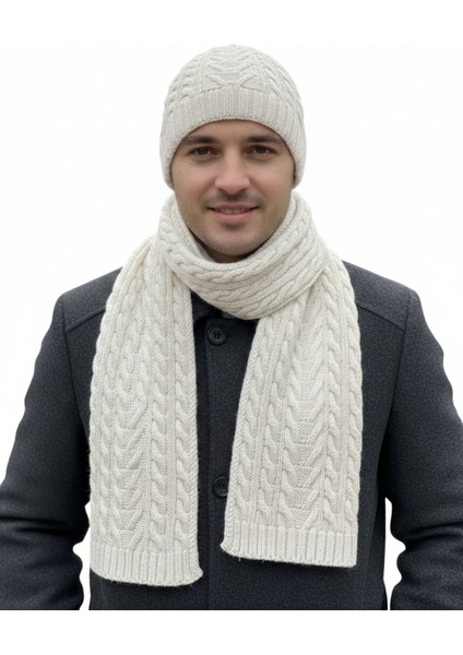 Erkek Yün Kışlık Örme Bere Atkı Ikili Set Takım fırsatları