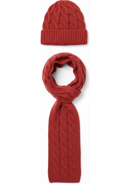 Kadın Yün Kışlık Şık Örme Bere ve Atkı Ikili Set Takım indirimleri