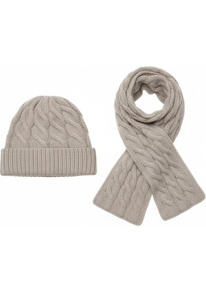 Kadın Yün Kışlık Şık Örme Bere ve Atkı Ikili Set Takım indirimleri