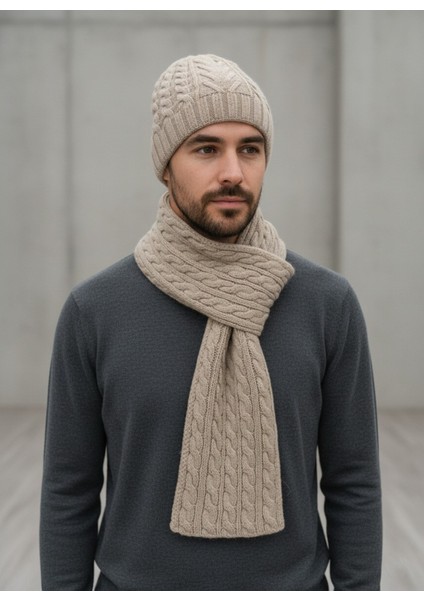 Erkek Yün Kışlık Örme Bere Atkı Ikili Set Takım modelleri