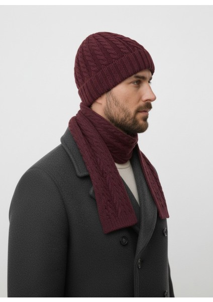 Erkek Yün Kışlık Örme Bere Atkı Ikili Set Takım modelleri