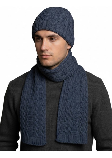 Erkek Yün Kışlık Örme Bere Atkı Ikili Set Takım fırsatları