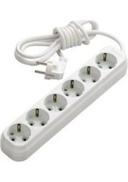 6'lı 2 mt Düz Topraklı Grup Priz -81835