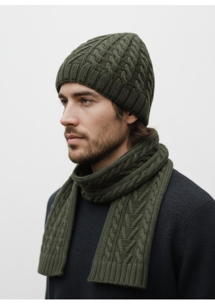 Erkek Yün Kışlık Örme Bere Atkı Ikili Set Takım fiyatları