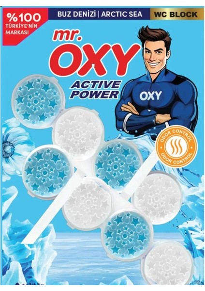 Mr. Oxy Klozet Wc Blok Limon Ferahlığı + Buz Denizi 2*50GR x 2 Adet modelleri