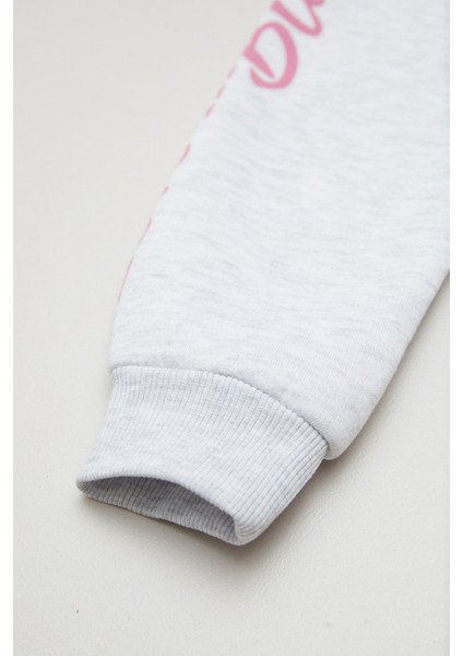 3 Iplik Kolu Yazı Baskılı Kız Çocuk Sweatshirt fırsatları