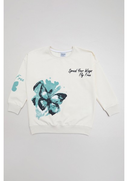 Kelebek ve Yazı Baskılı Kız Çocuk 2 Li Takım fiyatları