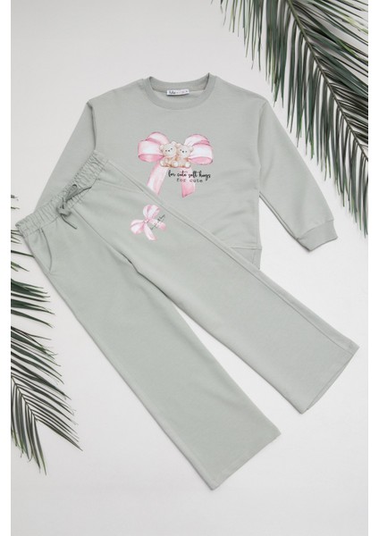 Fiyonk ve Ayıcık Baskılı Kız Çocuk 2 Li Takım