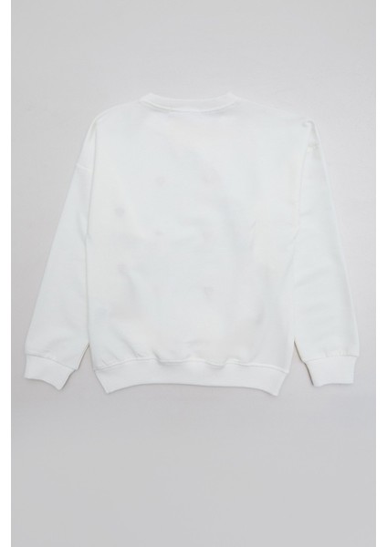 Kalp Nakışlı Kız Çocuk Sweatshirt modelleri