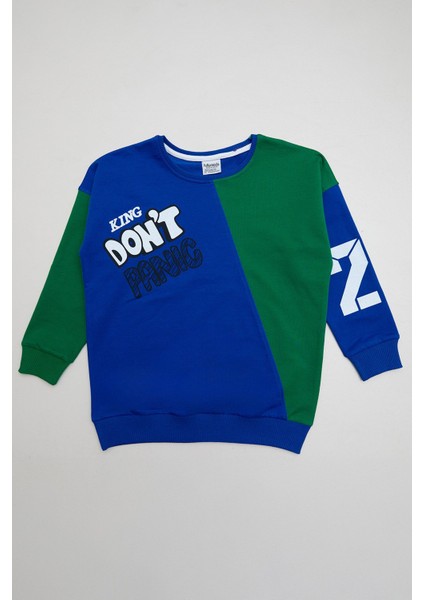 Baskılı Renk Bloklu Erkek Çocuk Eşofman Takımı fiyatları