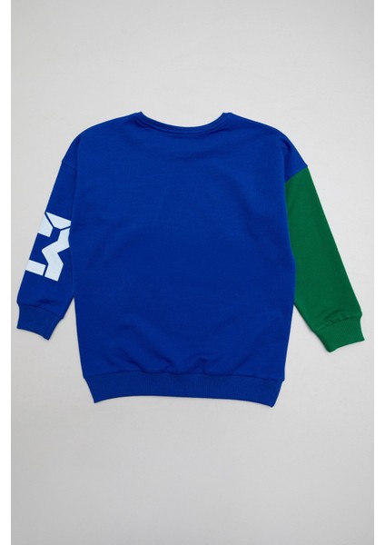 Baskılı Renk Bloklu Erkek Çocuk Eşofman Takımı modelleri