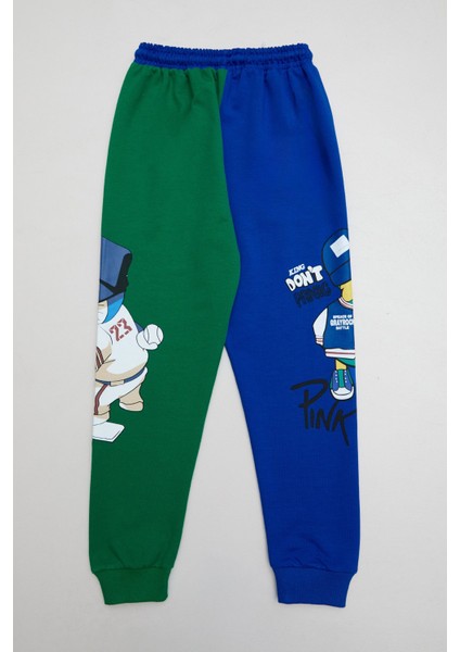 Baskılı Renk Bloklu Erkek Çocuk Eşofman Takımı indirimleri