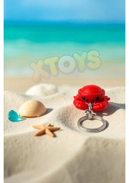 Crabble Tıklanabilir Stres Giderici Yengeç Anahtarlık, Çanta Charmı ve Aksesuarı, Sevgiliye Hediye Konsept Oyuncak fırsatları