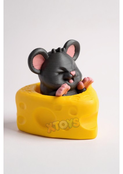 Cheezer Tıklanabilir Stres Giderici Sevimli Fare Anahtarlık, Çanta Charmı ve Aksesuarı, Sevgiliye Hediye Konsept Oyuncak