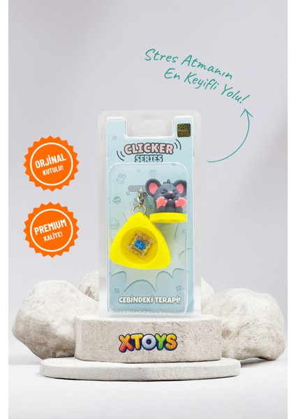 Cheezer Tıklanabilir Stres Giderici Sevimli Fare Anahtarlık, Çanta Charmı ve Aksesuarı, Sevgiliye Hediye Konsept Oyuncak fiyatları