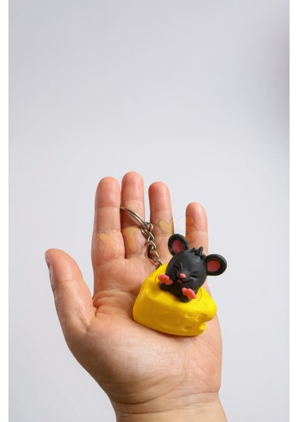 Cheezer Tıklanabilir Stres Giderici Sevimli Fare Anahtarlık, Çanta Charmı ve Aksesuarı, Sevgiliye Hediye Konsept Oyuncak modelleri