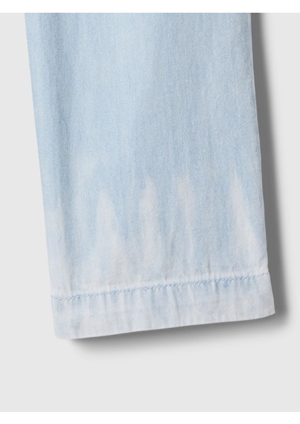 Kız Bebek Mavi Paperbag Pull-On Jean Pantolon indirimleri