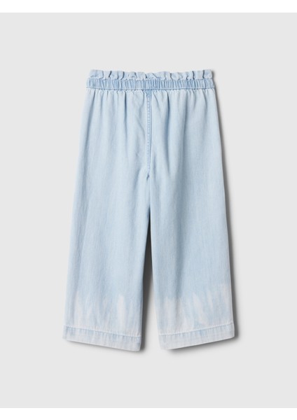 Kız Bebek Mavi Paperbag Pull-On Jean Pantolon