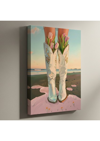 Laleli Kovboy Çizimi Tablosu