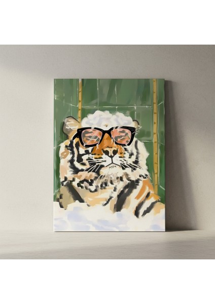 Havalı Kaplan Modern Sanat Tablosu fiyatları