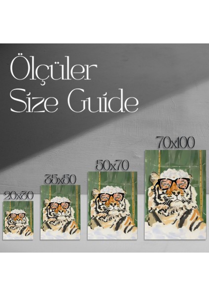 Havalı Kaplan Modern Sanat Tablosu modelleri