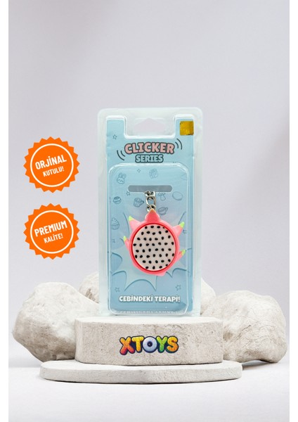 Draglix Tıklanabilir Stres Giderici Ejder Meyvesi Anahtarlık, Çanta Charmı ve Aksesuarı, Sevgiliye Hediye Konsept Oyuncak modelleri