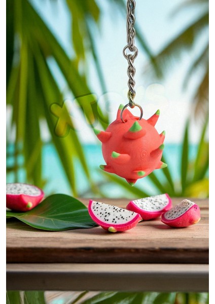 Draglix Tıklanabilir Stres Giderici Ejder Meyvesi Anahtarlık, Çanta Charmı ve Aksesuarı, Sevgiliye Hediye Konsept Oyuncak