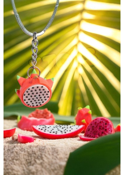 Draglix Tıklanabilir Stres Giderici Ejder Meyvesi Anahtarlık, Çanta Charmı ve Aksesuarı, Sevgiliye Hediye Konsept Oyuncak