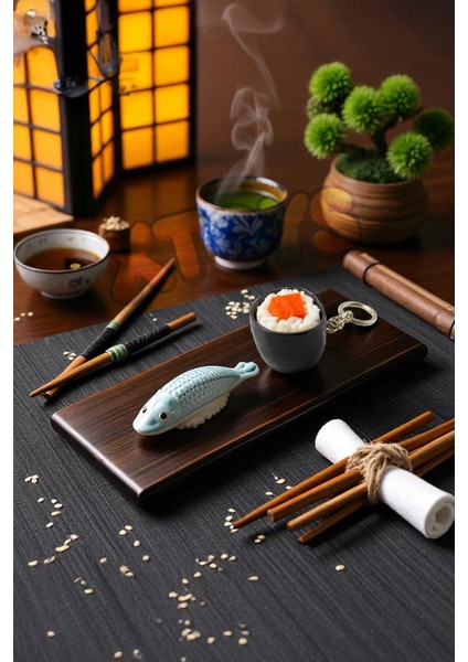 Sushibo Tıklanabilir Stres Giderici Suşi Anahtarlık, Çanta Charmı ve Aksesuarı, Sevgiliye Hediye Konsept Oyuncak indirimleri